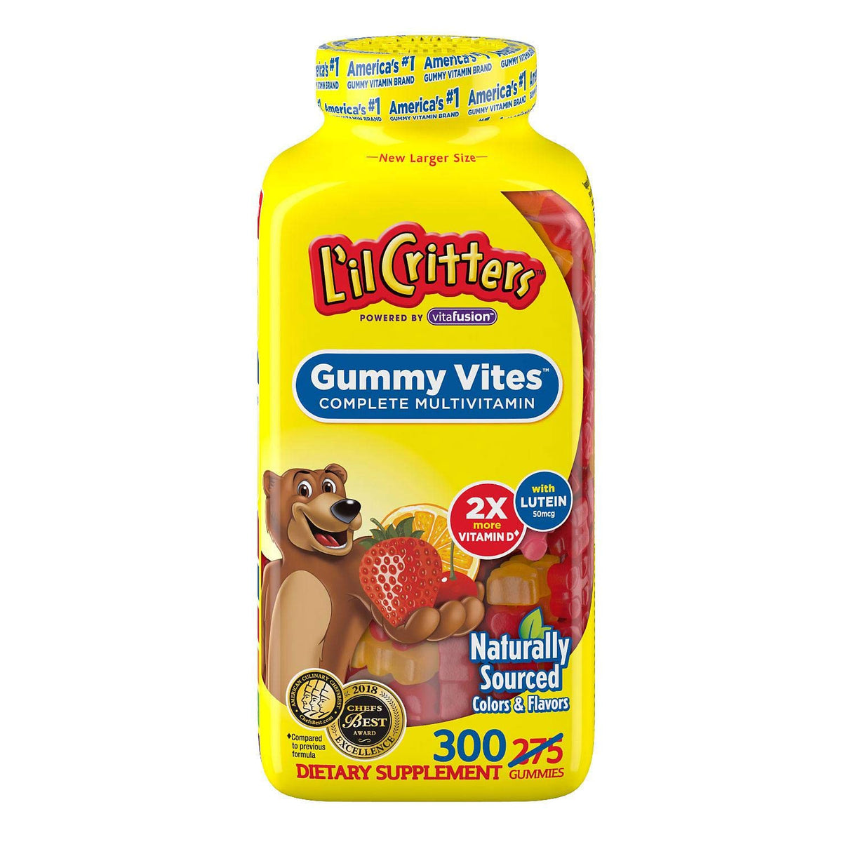 Gummy Vites de L'il Critters, ositos frutales para niños, uso diario.