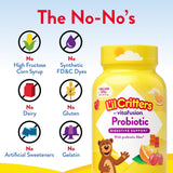 Producto sin colorantes artificiales de Lil Critters Probiotic Daily Gummy.
