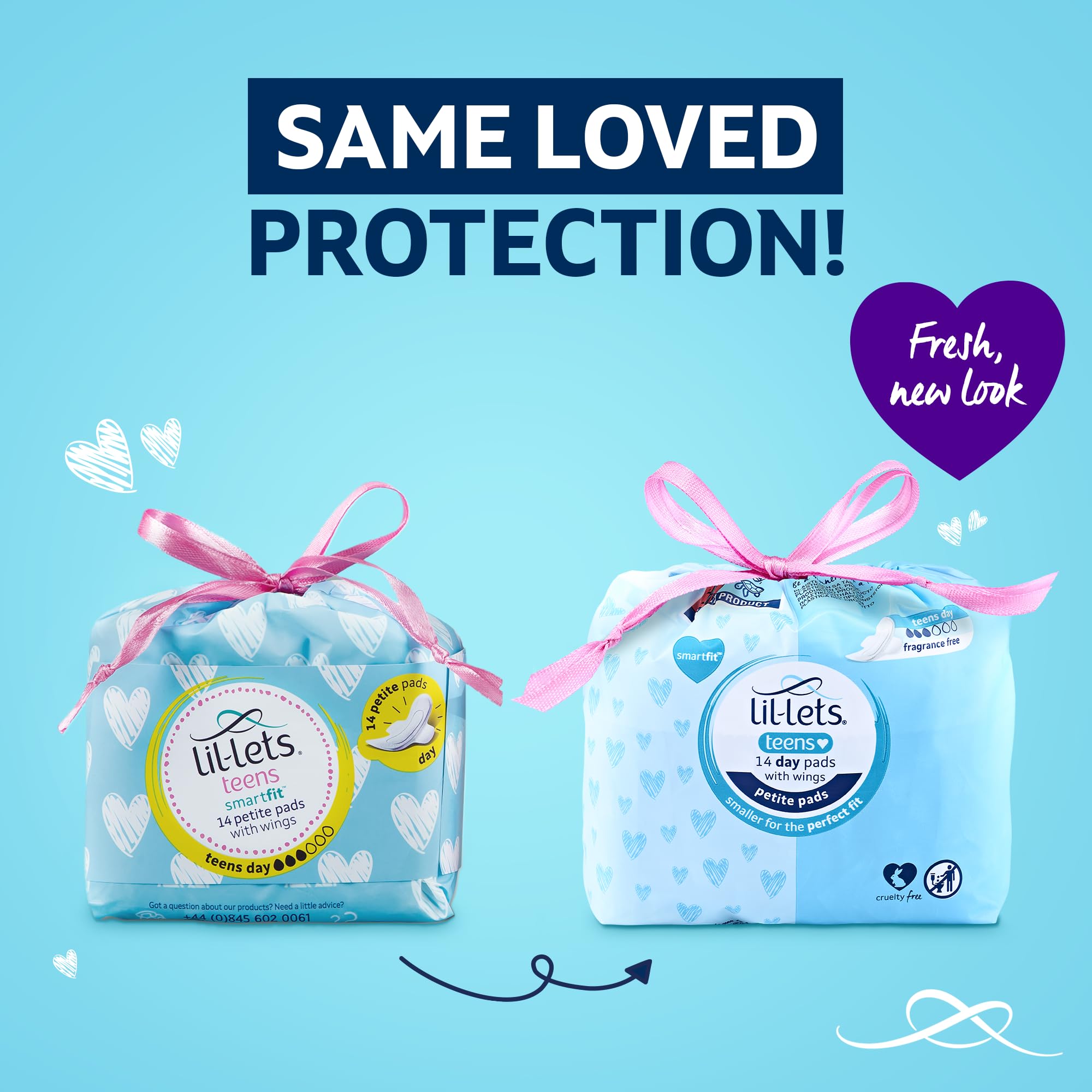 Lil-Lets Teens Day Pads con alas, paquete de 70 unidades para tus días