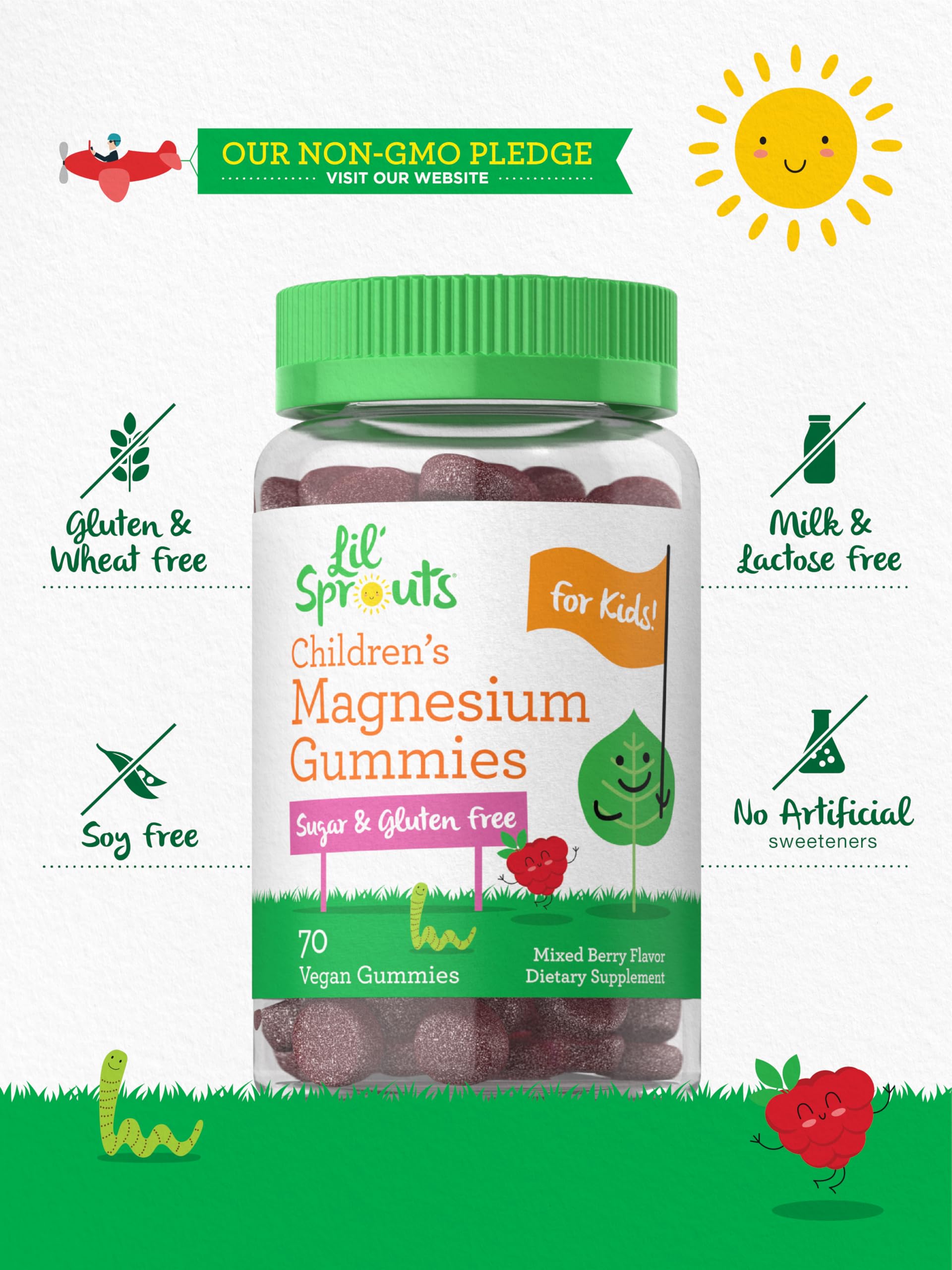 Etiqueta vegana sin OGM de Lil' Sprouts
