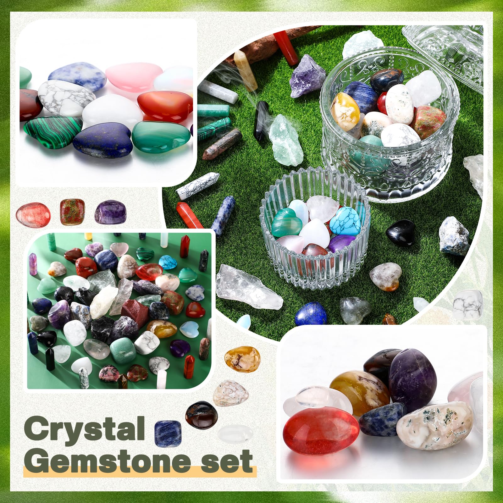 Liliaafar conjunto de piedras y cristales, para manualidades y decoración.