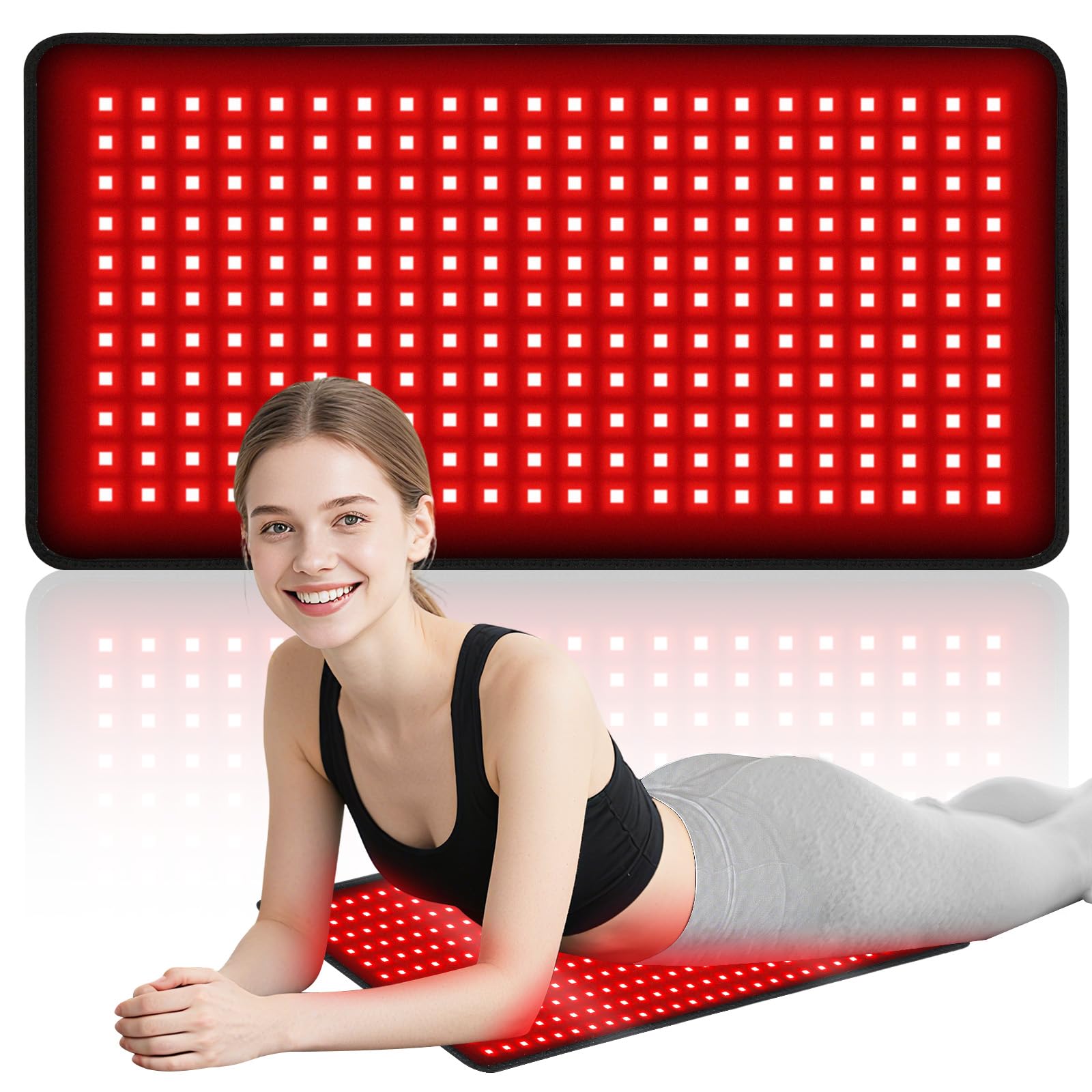 LILIAOTHERA almohadilla de terapia de luz roja con panel grande para cubrir la espalda y torso.