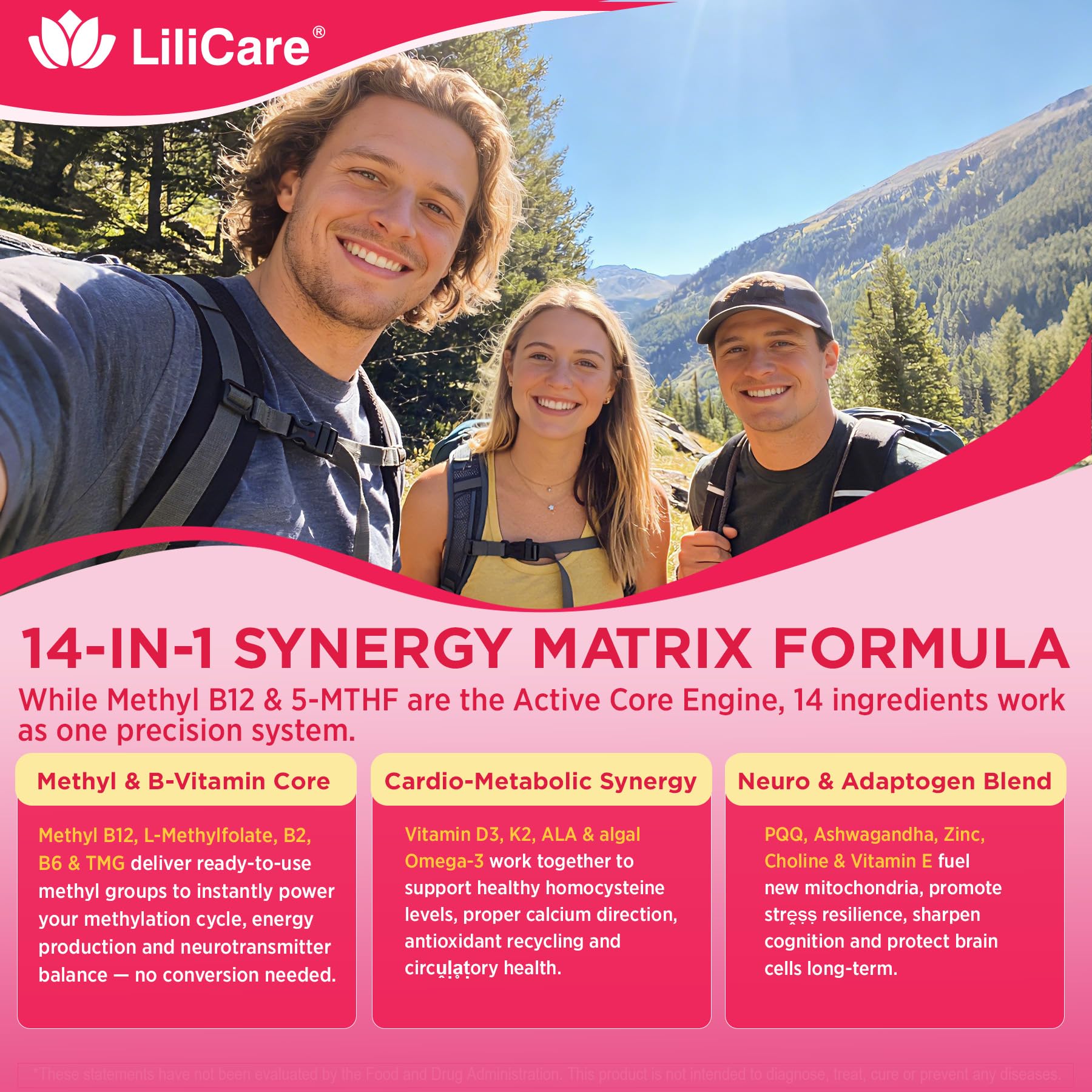 Conjunto de Omega-3 vegetal en Lilicare para apoyo cerebral.