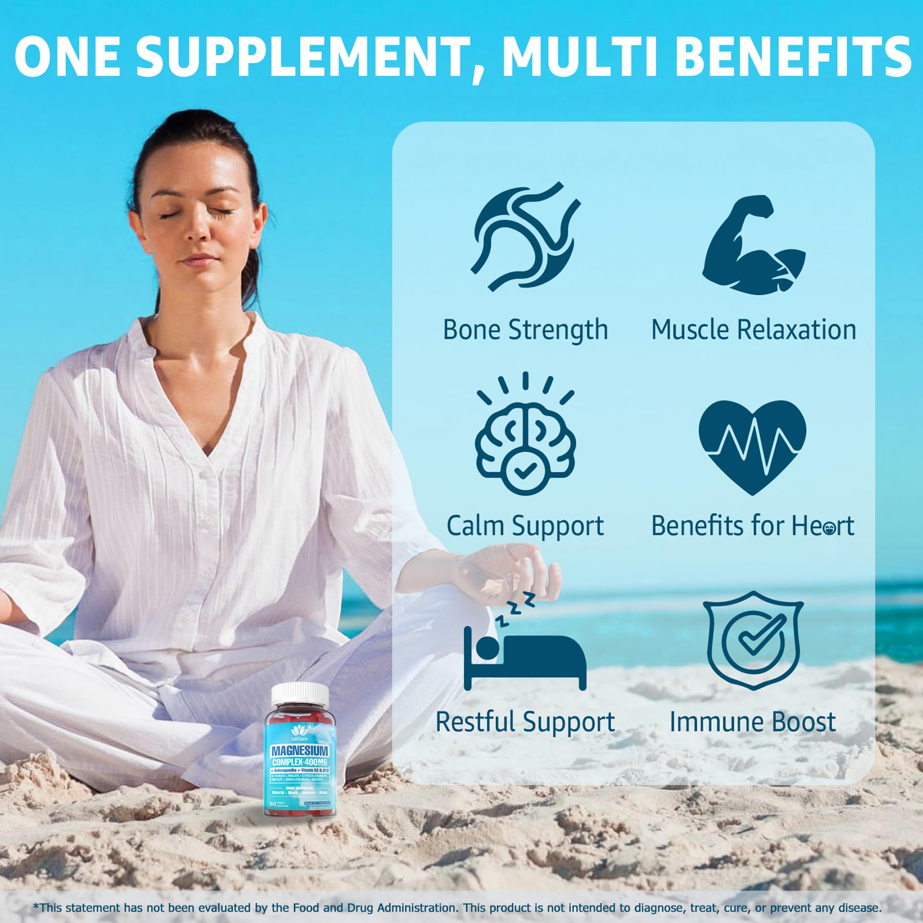 Gominolas LILICARE con ashwagandha, B12 y D3 para equilibrio emocional.