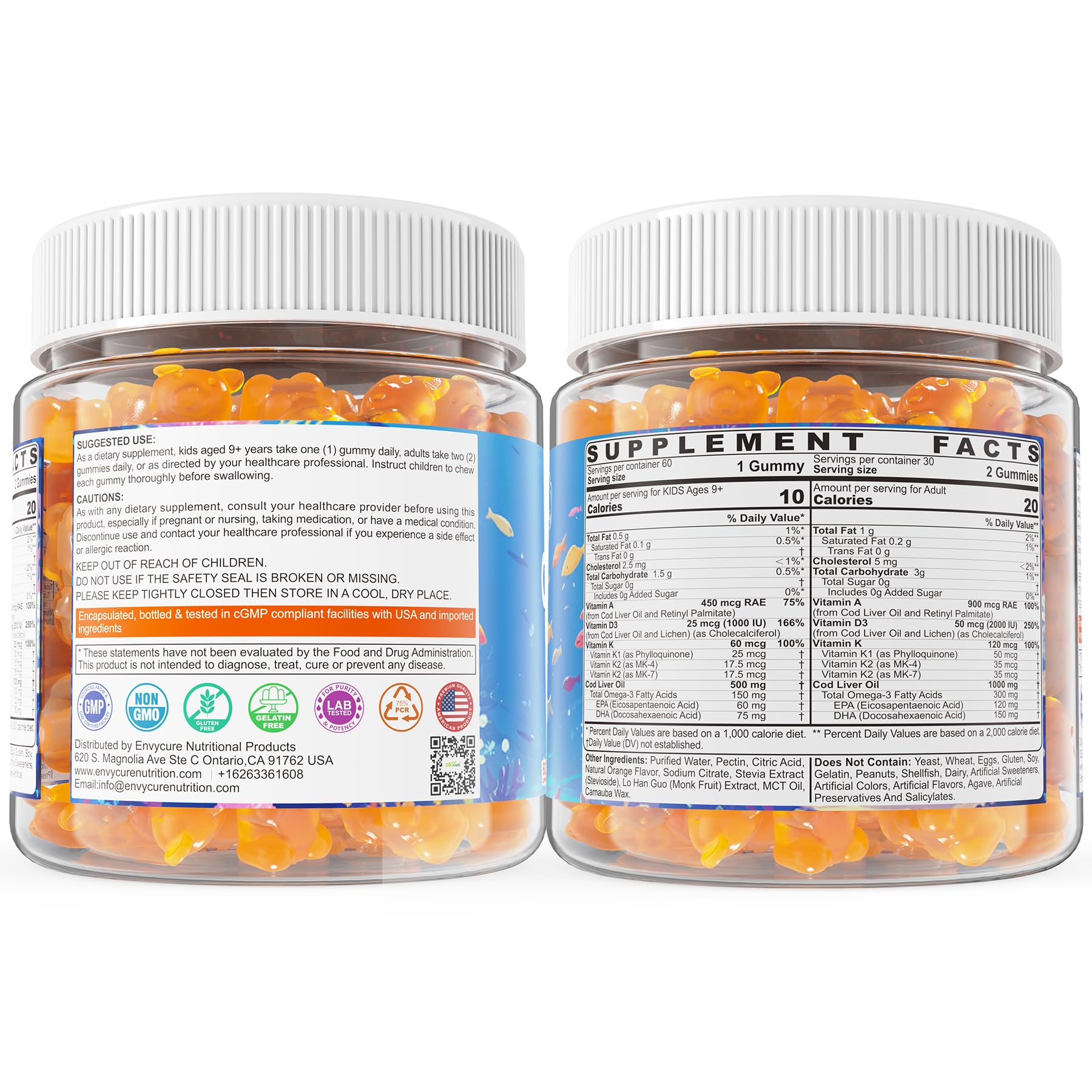 Pack de gomitas LILICARE para viajes y uso diario