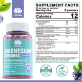 Gomitas Lilicare Magnesium 400 mg detrás: fórmula triple para absorción suave