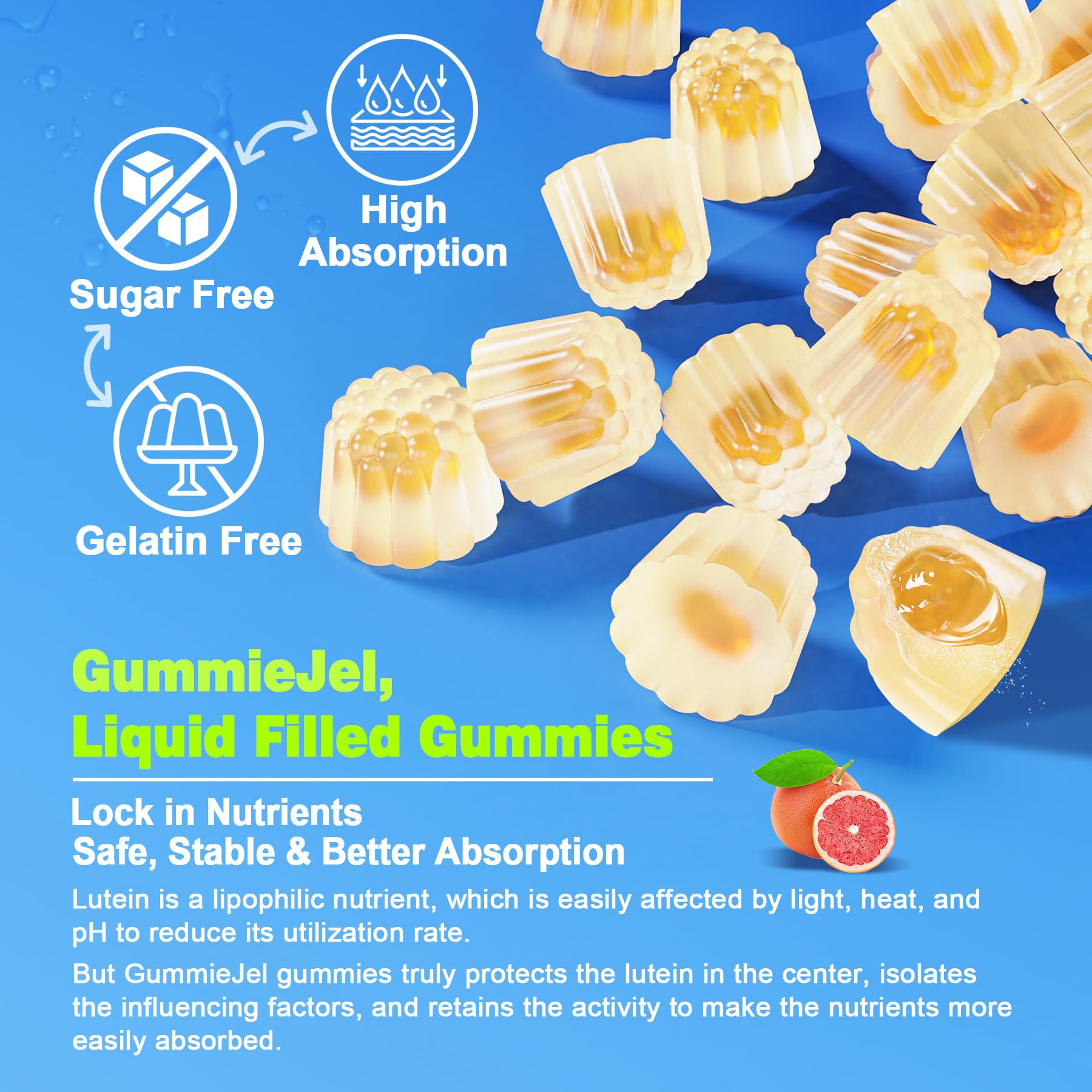 Gominolas LILICARE veganas sin azúcar para cuidado ocular diario