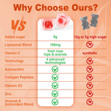 LILICARE Vitamina C liposomal, aptas para adultos y niños, fácil de masticar.