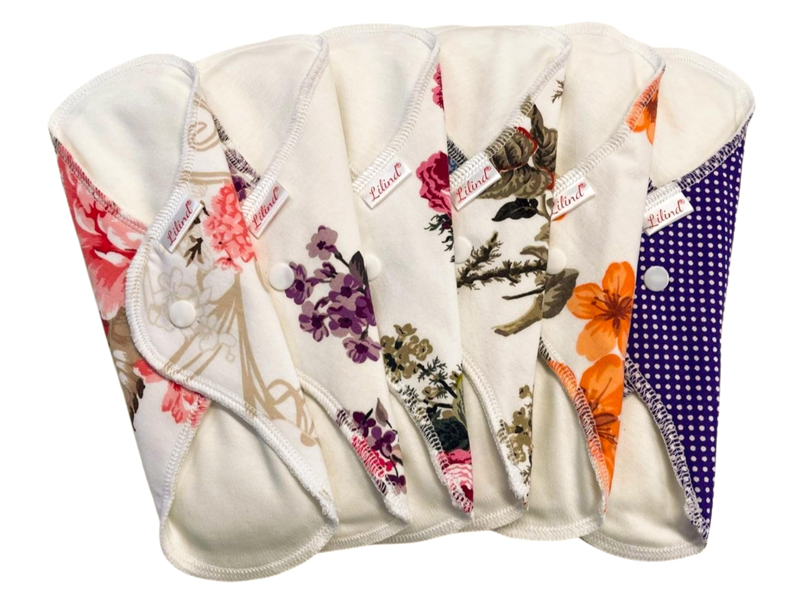 Lilind toalla menstrual de 9 pulgadas en algodón orgánico, suave y cómoda.