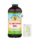 Lily of The Desert Aloe Gel, pulpa interna filtrada en botella, ideal para hidratación diaria.
