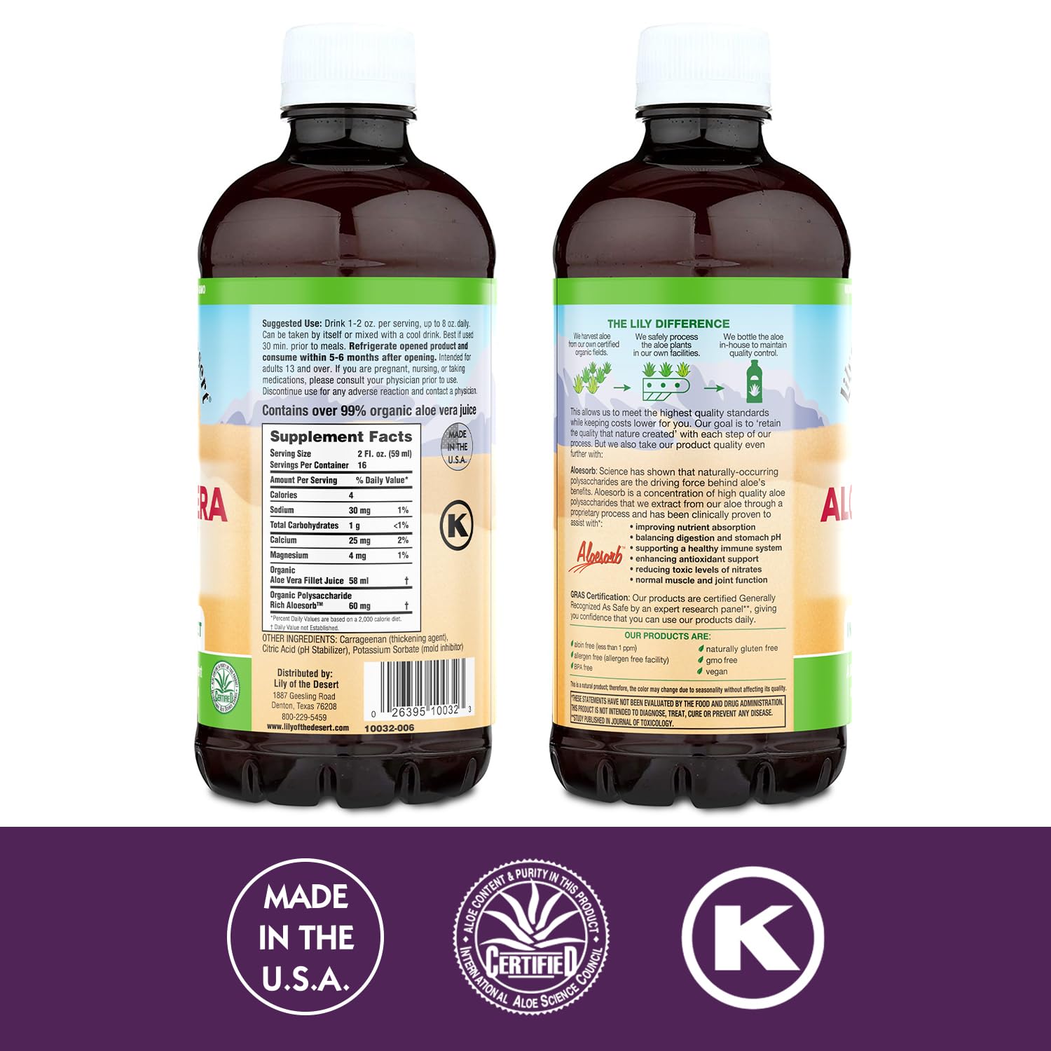 Lily of The Desert Aloe Gel, vitaminas naturales para apoyar tu bienestar general.