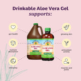 Lily Of The Desert Aloe Vera Gel, etiqueta clara, confianza en producto vegetal natural.