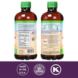 Etiqueta de Lily Of The Desert Aloe Vera Juice resaltando Aloesorb y pureza.