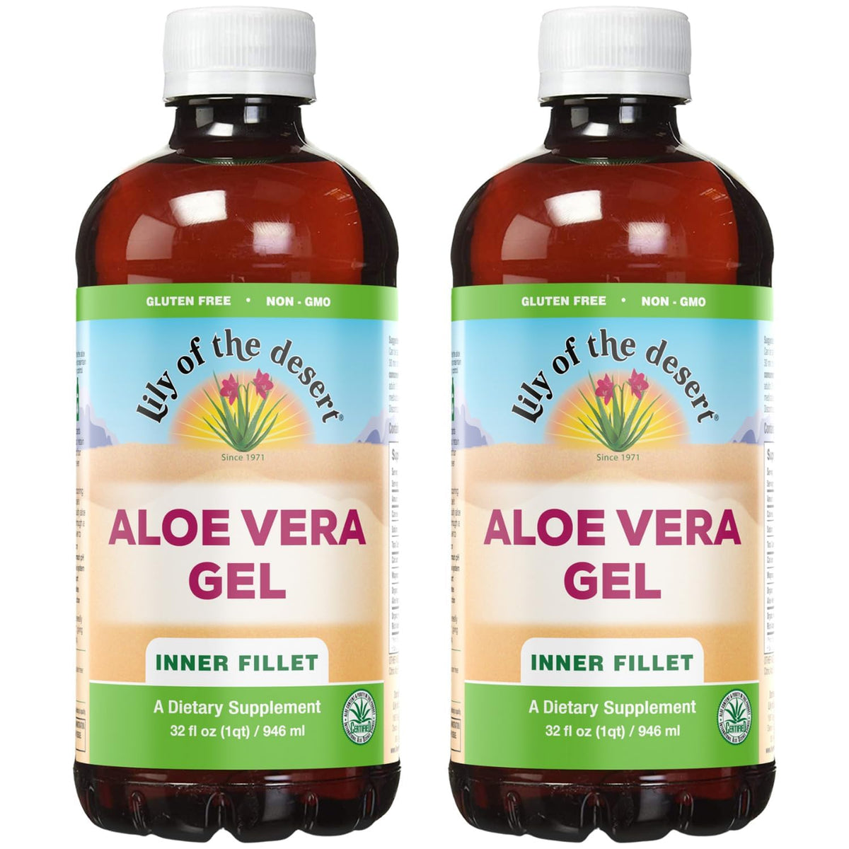 Lily Of The Desert gel de aloe pulpa interna, apoyo digestivo suave.