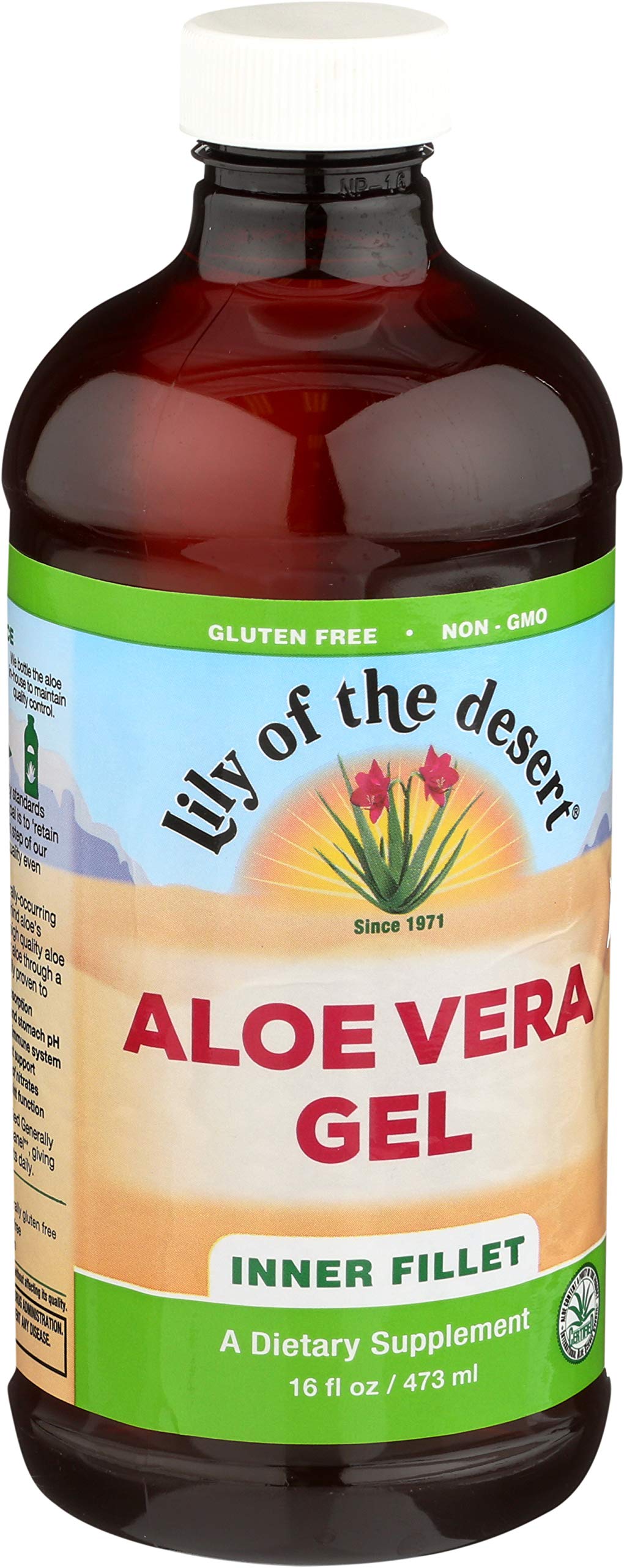 Lily Of The Desert gel aloe vera, vista frontal, para uso diario.