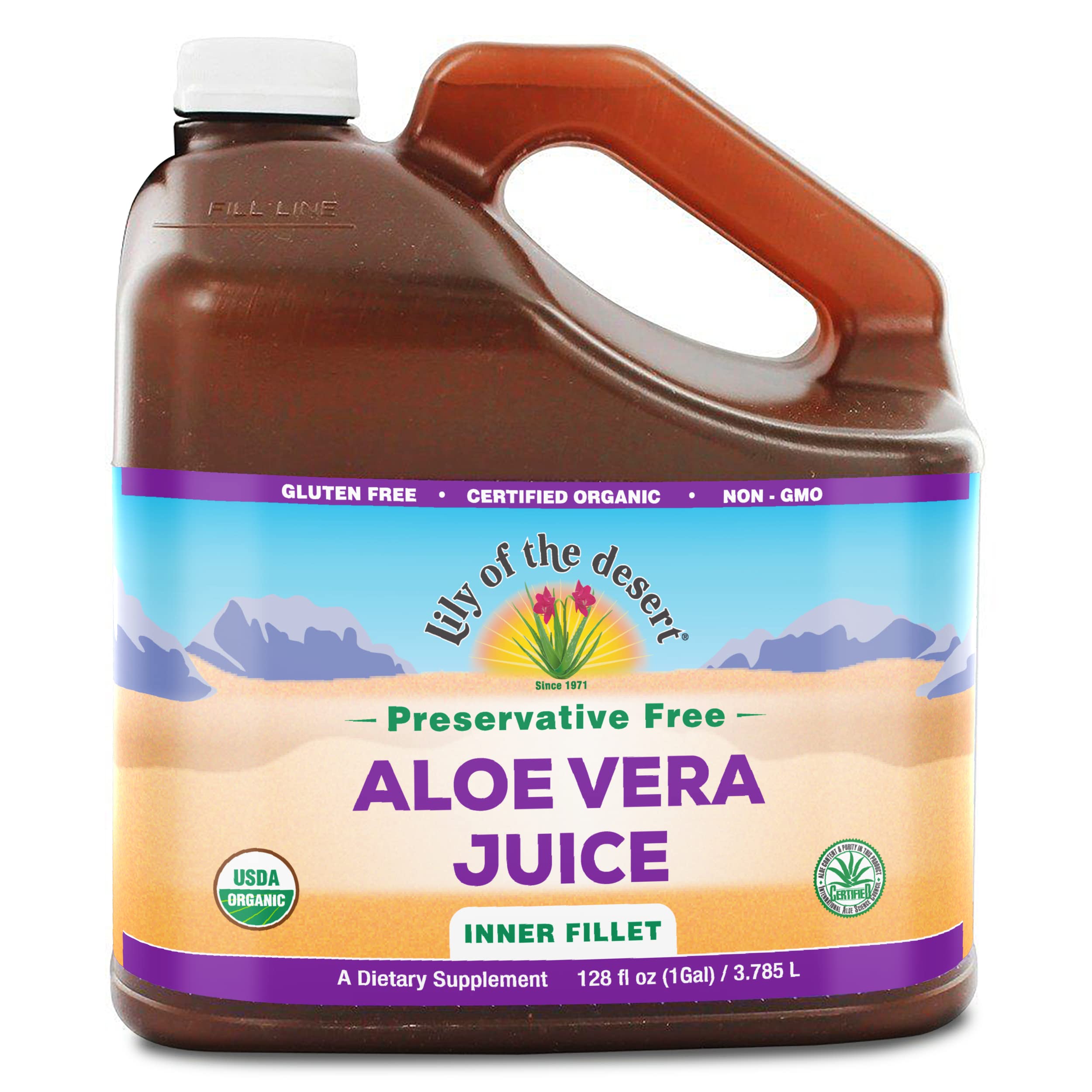 Lily of the Desert Jugo Aloe Vera en botella de 128 oz, uso diario