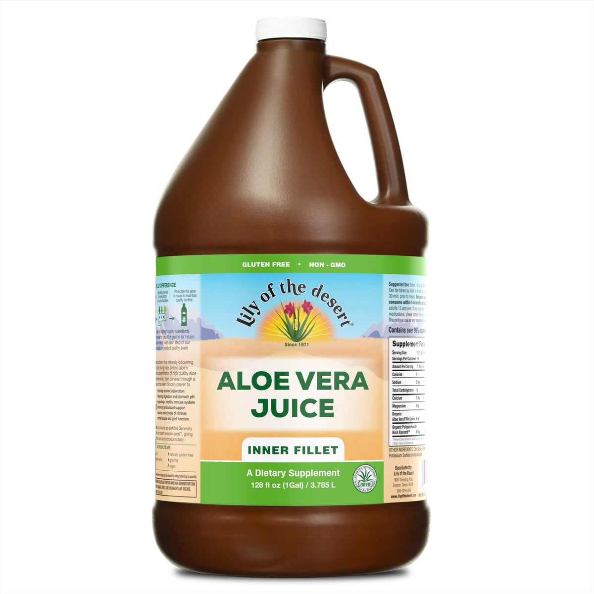 Lily of the Desert: jugo de aloe vera con pulpa interna para uso diario.