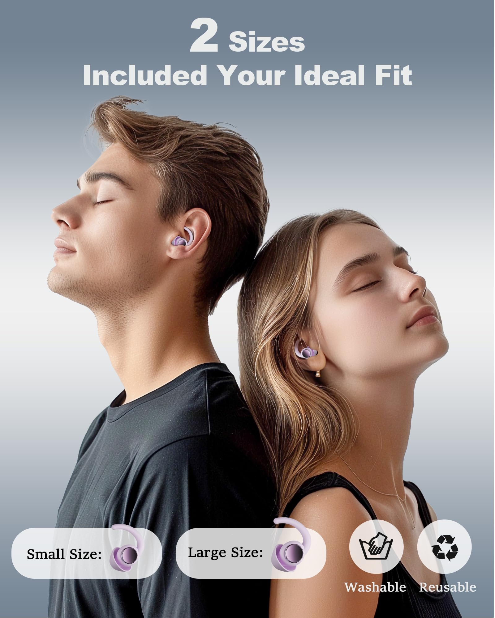 Diseño LIMEHO 360 grados para oreja, uso cómodo incluso al dormir de lado.