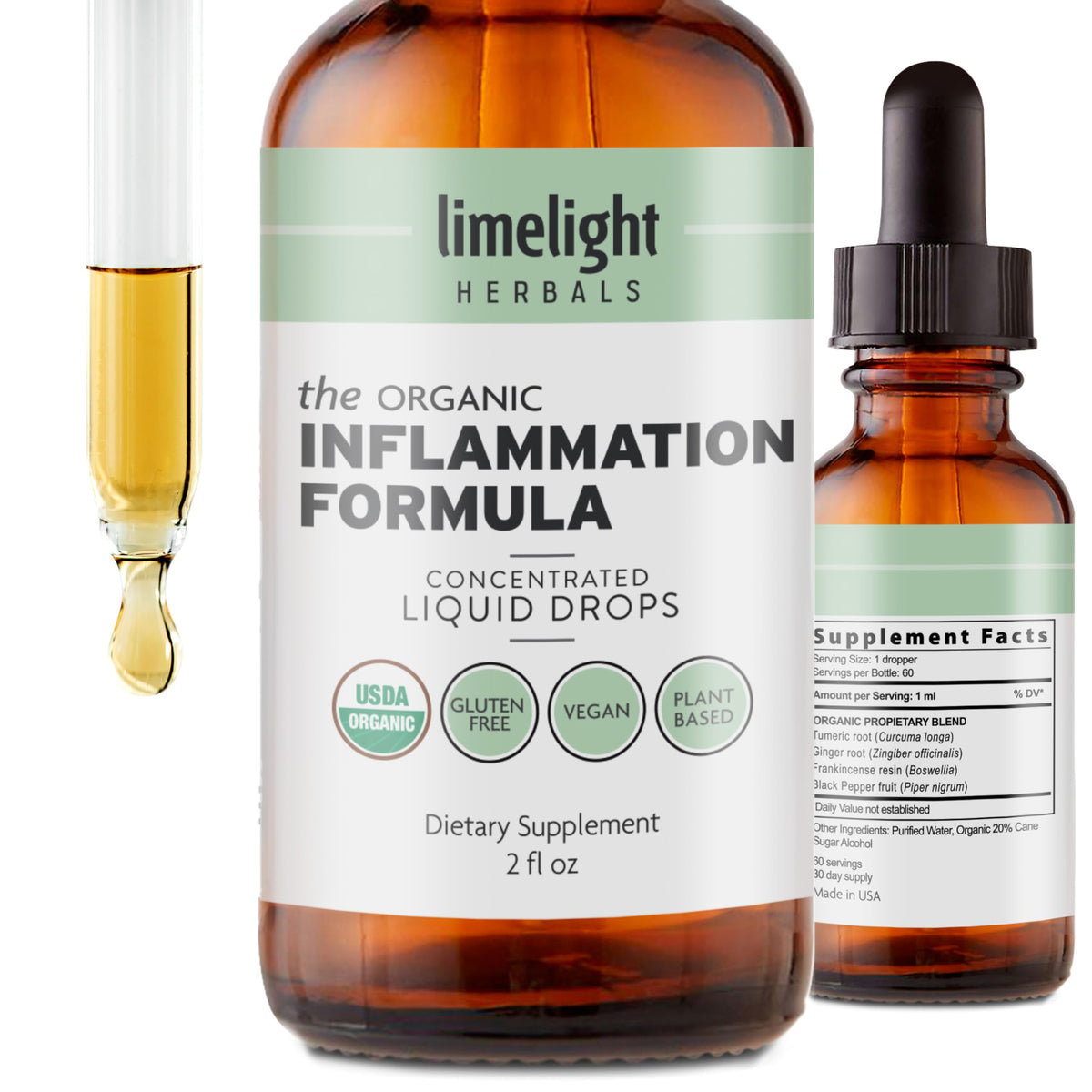 LIMELIGHT HERBALS gotas Curcuma: mayor absorción para movilidad diaria.
