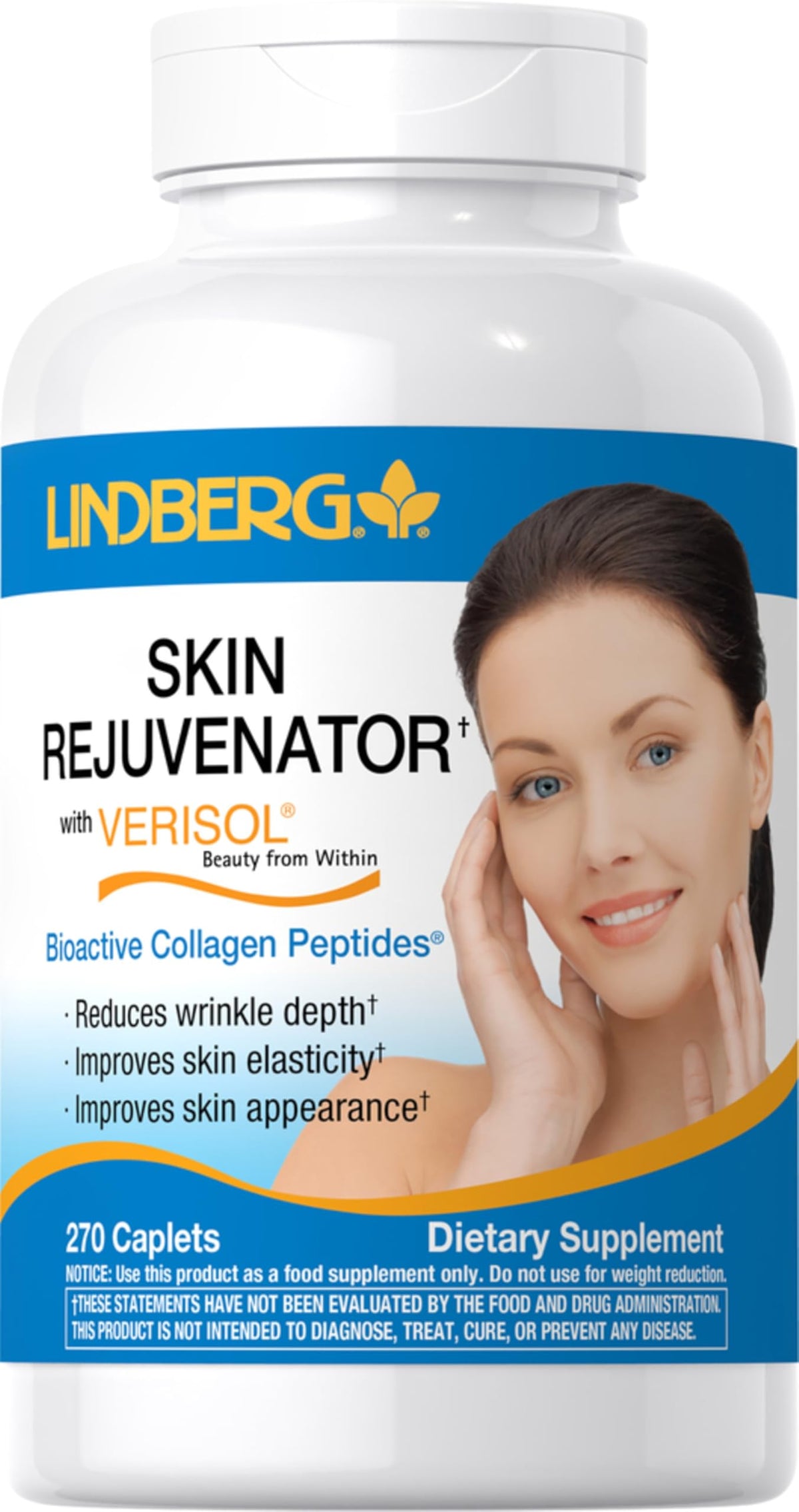 Lindberg Renovador de piel con Verisol, tabletas para apoyar la elasticidad de la piel.