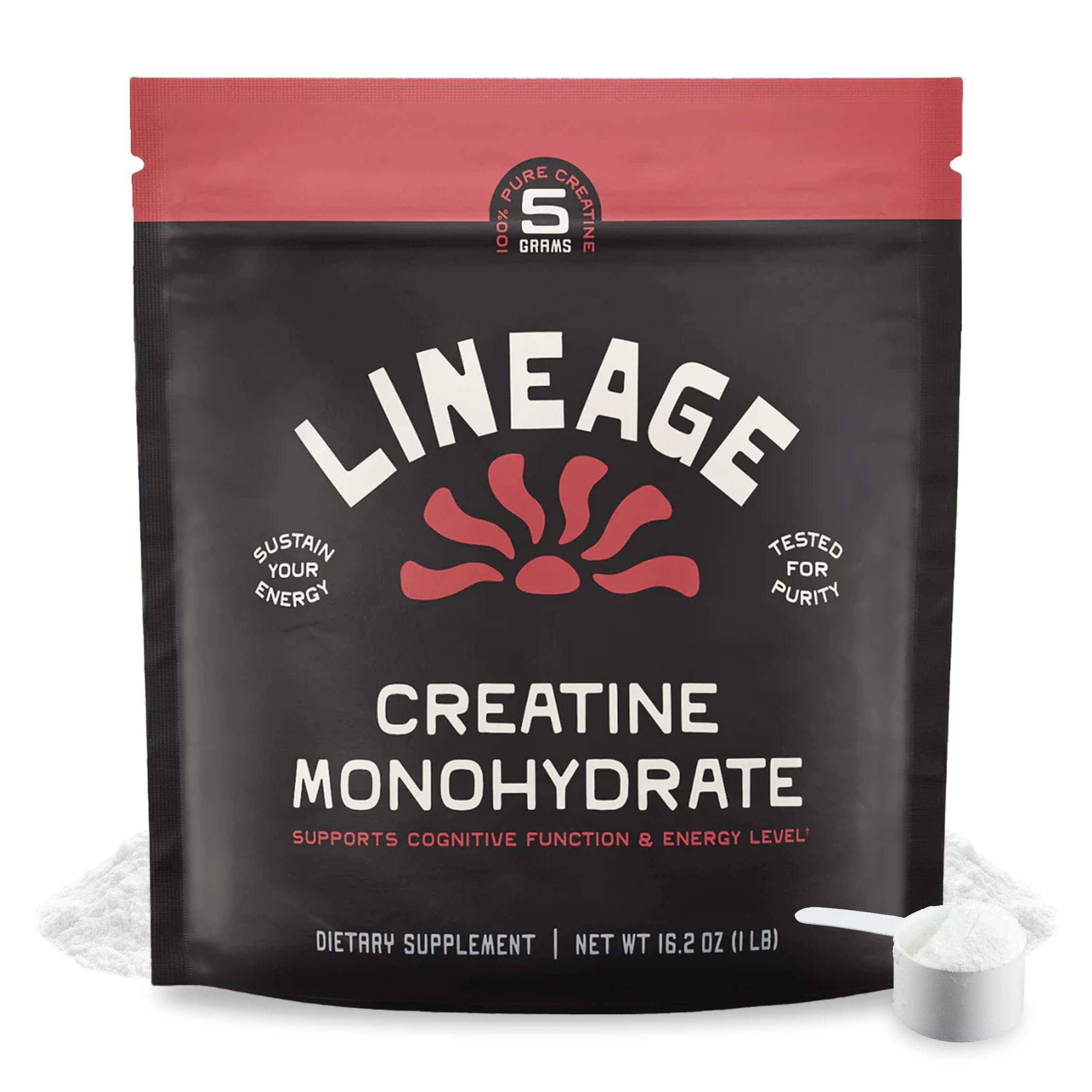 Lineage Provisions Creatina Micronizada en empaque práctico para entrenamientos