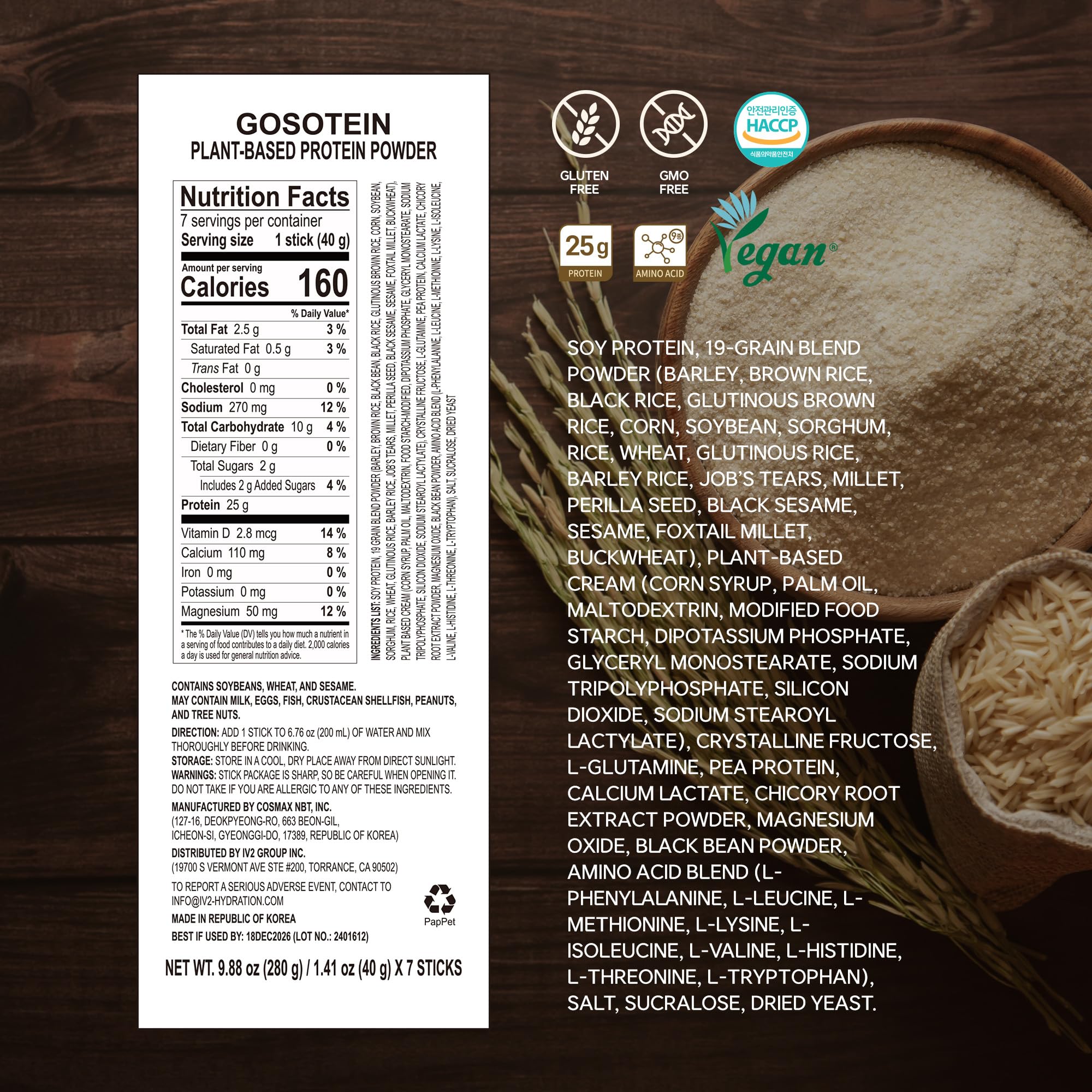 LINGTEA Gosotein: preparación rápida con agua o bebida vegetal