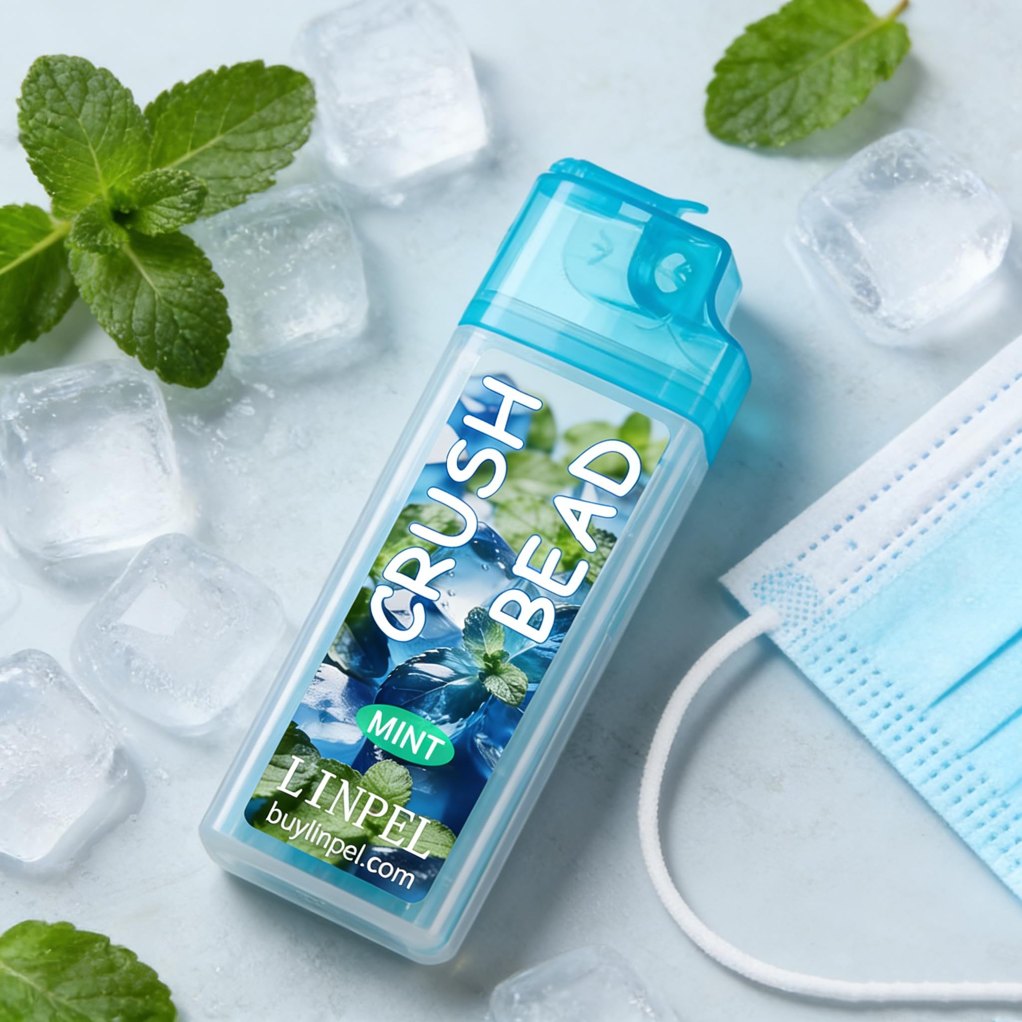 Al triturar una perla, aroma intenso para refrescar la mascarilla.