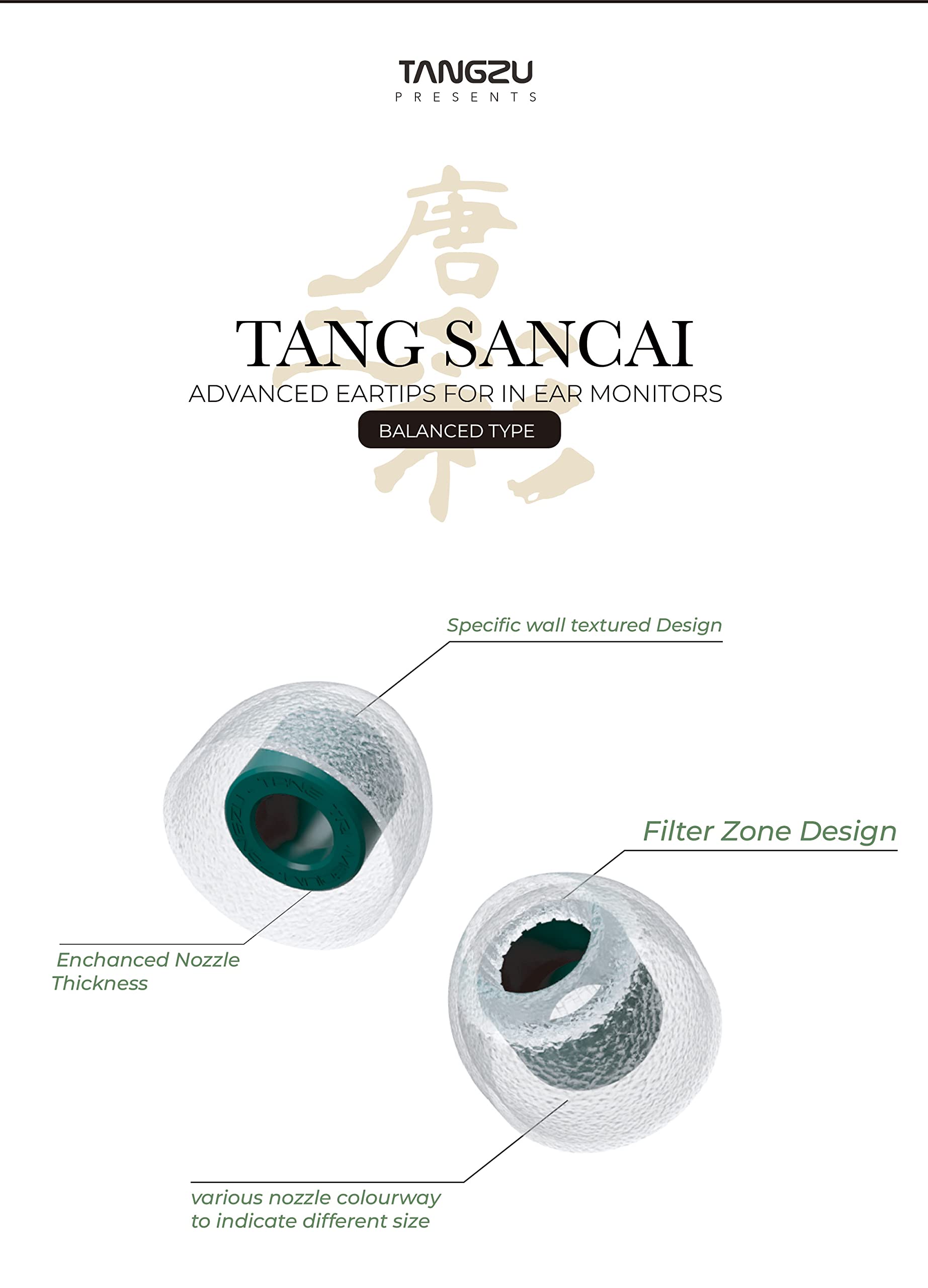 Linsoul Tang Sancai: tres pares de tapones para oreja con ajuste seguro