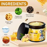 LinTsing crema veneno abeja manos, textura suave para uso diario.
