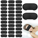 Lipetol antifaz para dormir negro, empaque de 40 piezas para descanso y juegos.