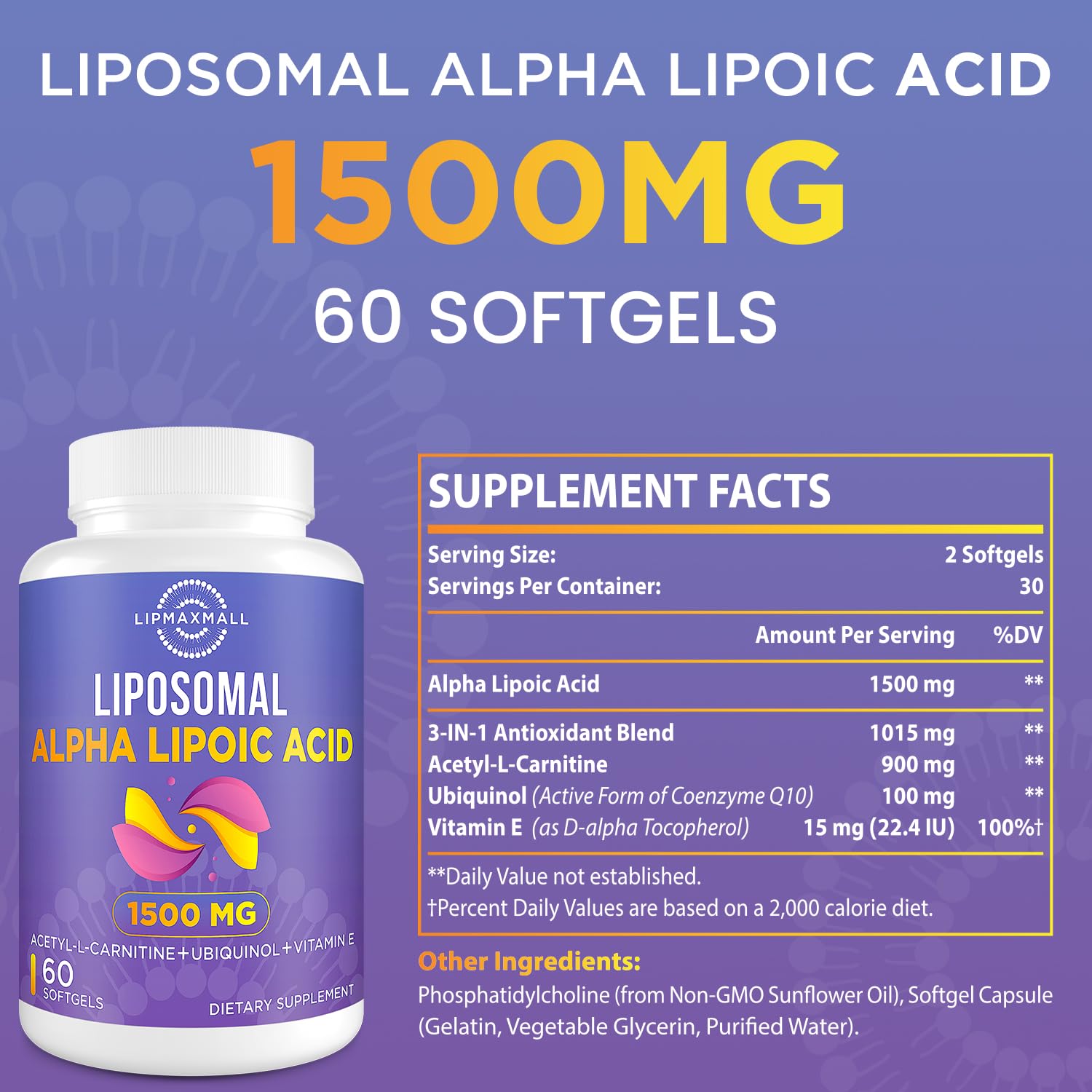 lipmaxmall acetil-L-carnitina 900mg softgel, energia sostenida