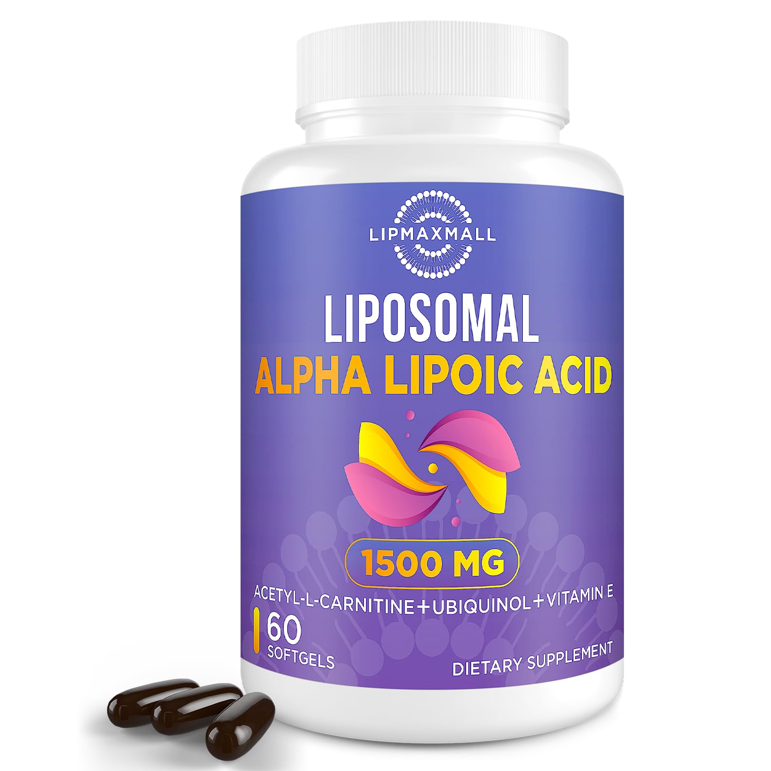 lipmaxmall ácido alfa lipoico liposomal en botella, posible apoyo antioxidante diario
