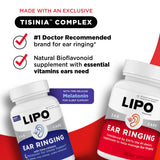 Frasco de Lipo-Flavonoid Night con melatonina visible.