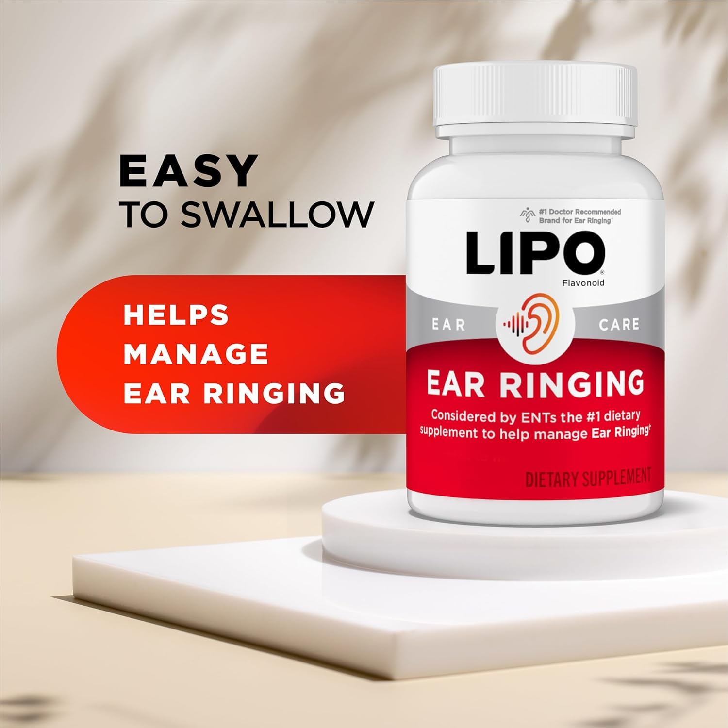 Apoyo para la salud de la oreja interna con Lipo-Flavonoid.