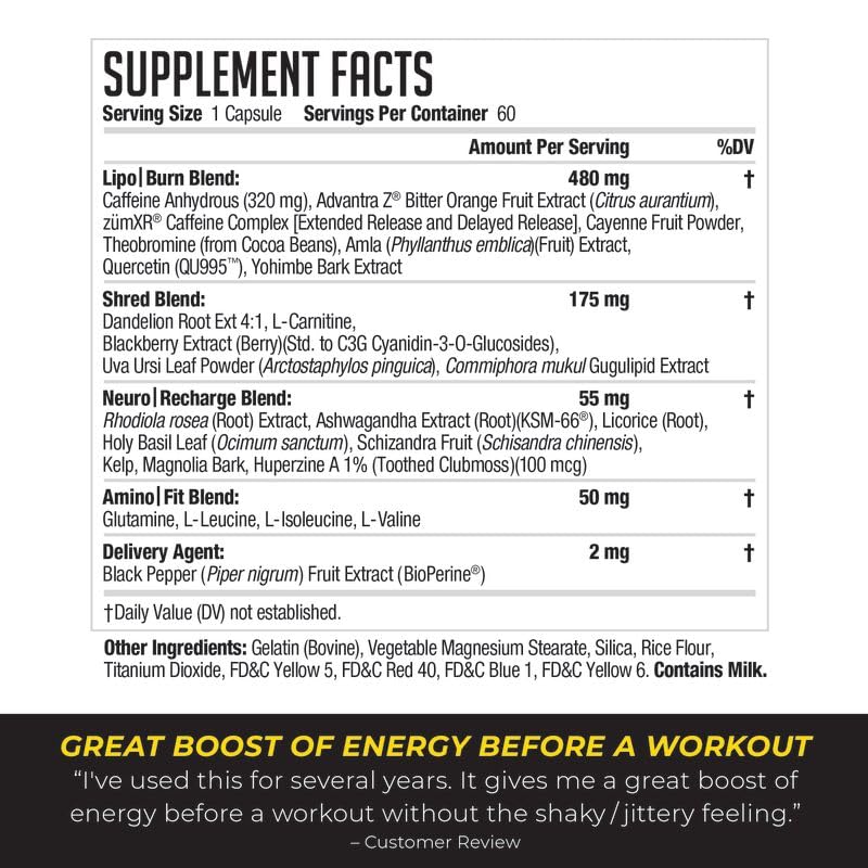 Liporush NDS Nutrition XT: cápsulas en primer plano para enfoque y rendimiento.