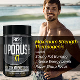 Presentación de Liporush NDS Nutrition XT con 60 cápsulas.