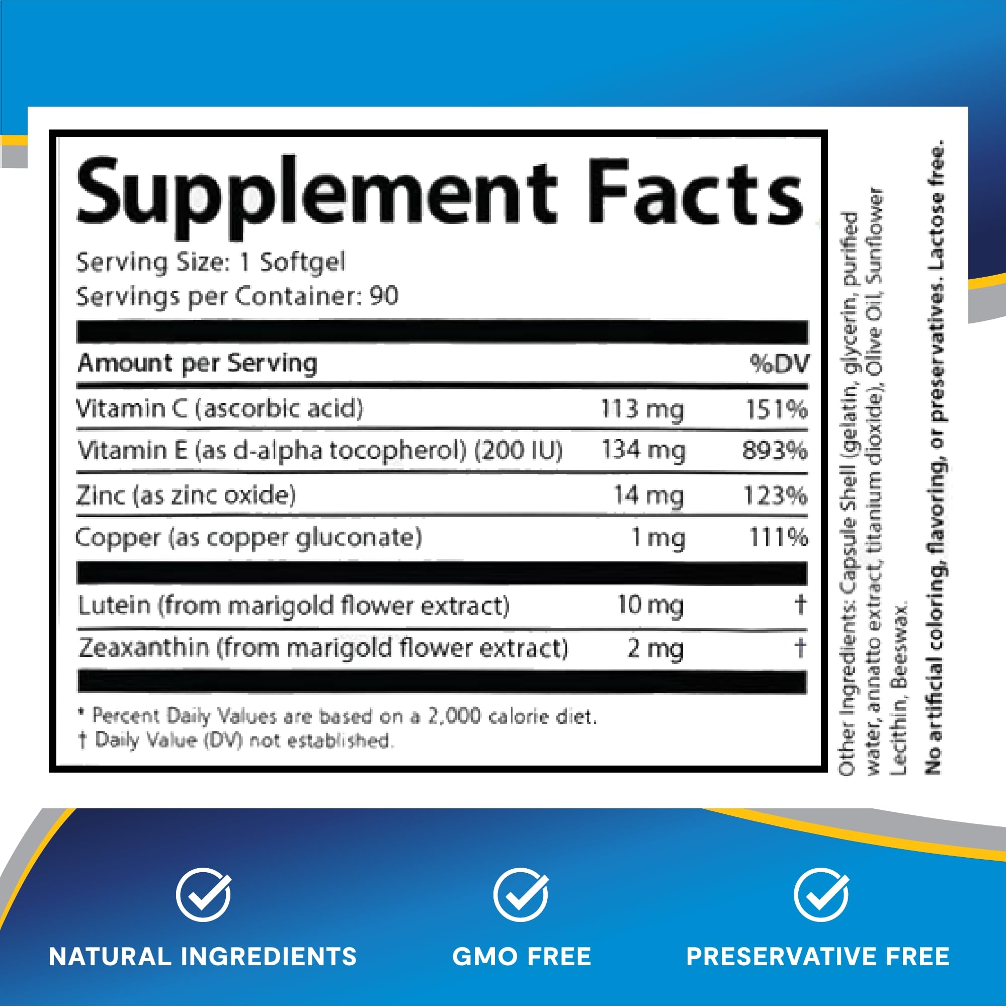 Lipotriad Visionary sin beta-caroteno, seguro para fumadores