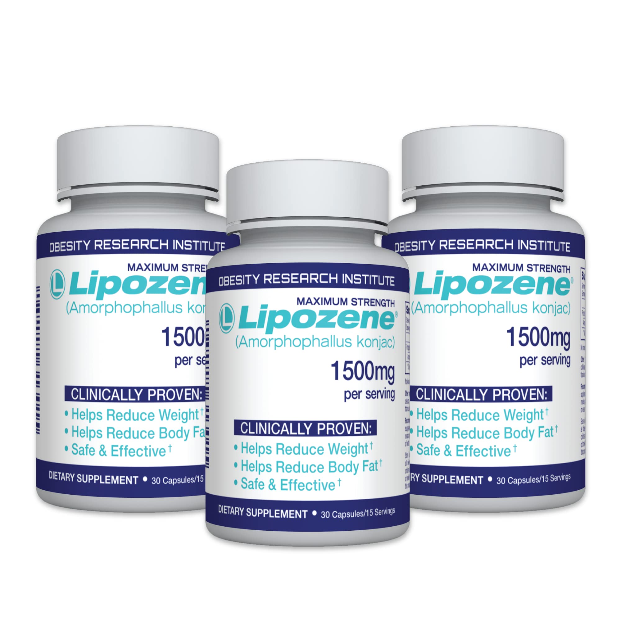 Botella de Lipozene con 30 cápsulas para uso diario