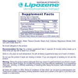 Etiqueta de Lipozene con información de uso y composición.