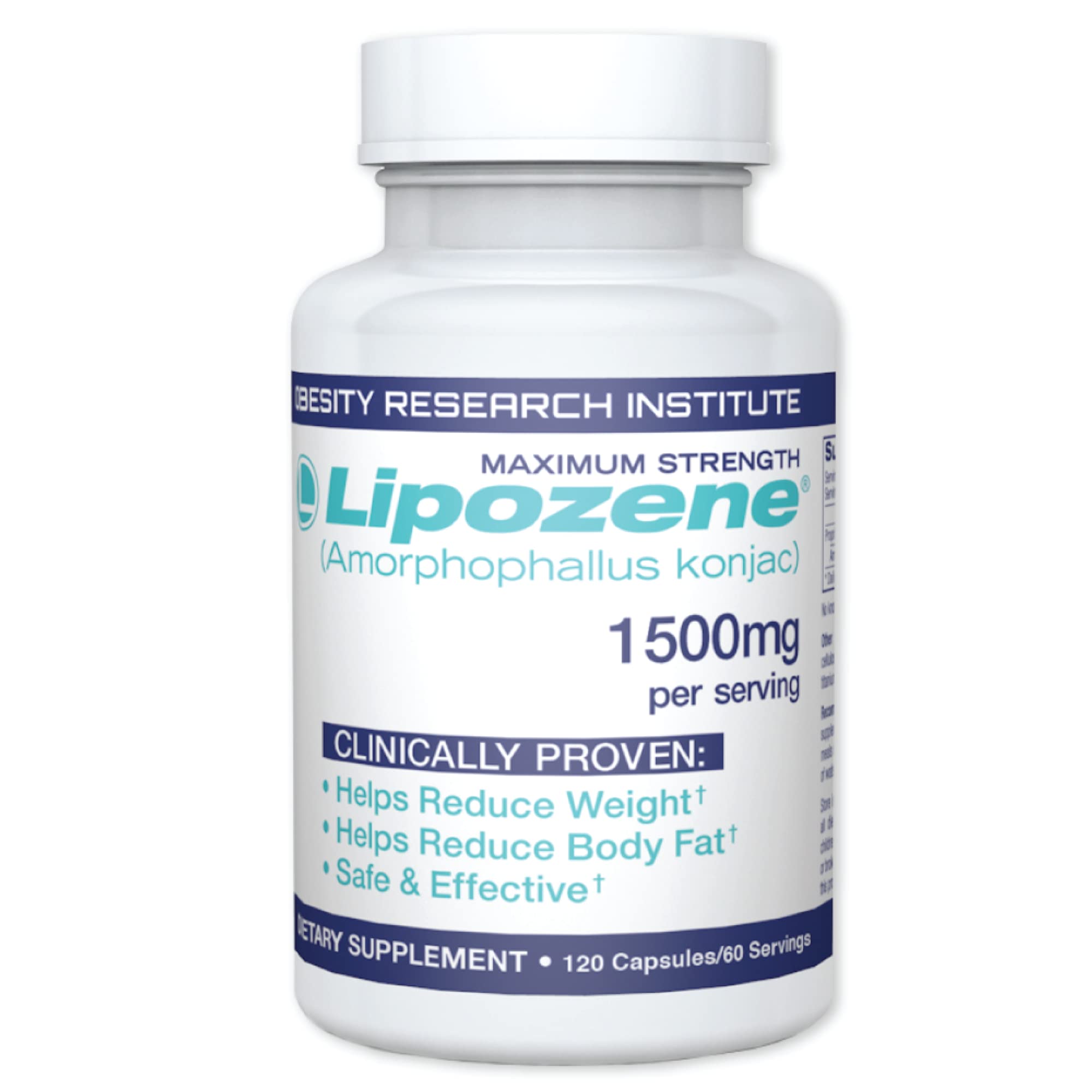 Lipozene: mega botella de 120 cápsulas para apoyar el control del apetito.