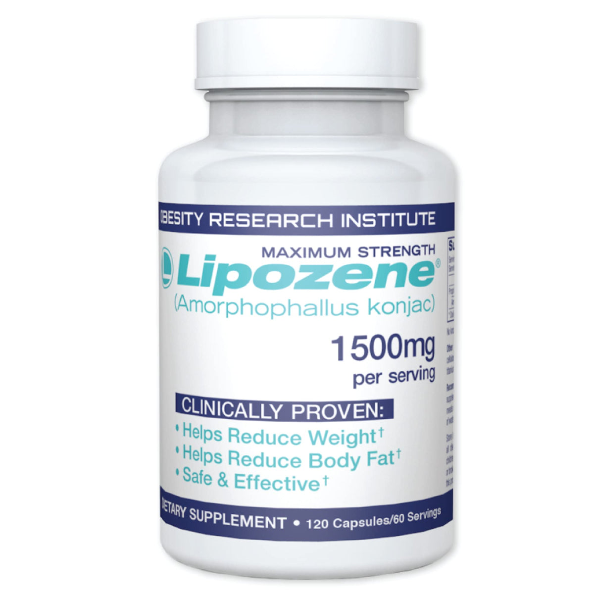 Lipozene: mega botella de 120 cápsulas para apoyar el control del apetito.