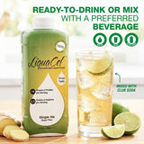 LiquaCel se mezcla fácilmente con agua o jugo