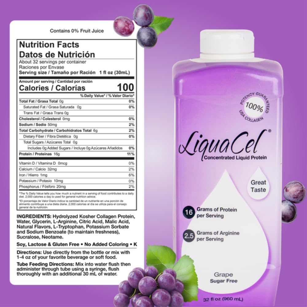 LiquaCel porcion 1 onza, proteina liquida lista para beber o mezclar