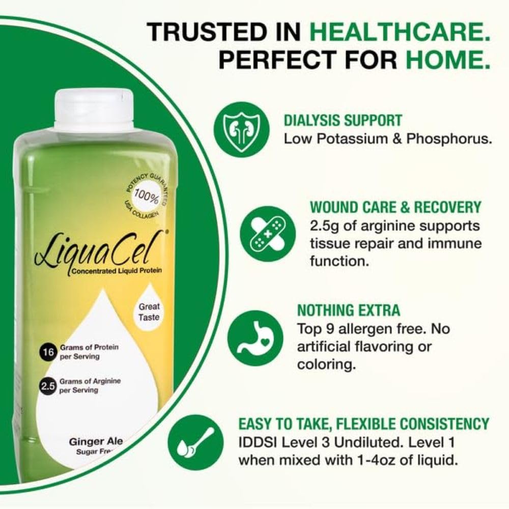 LiquaCel Proteína Concentrada, verter para servir en un vaso