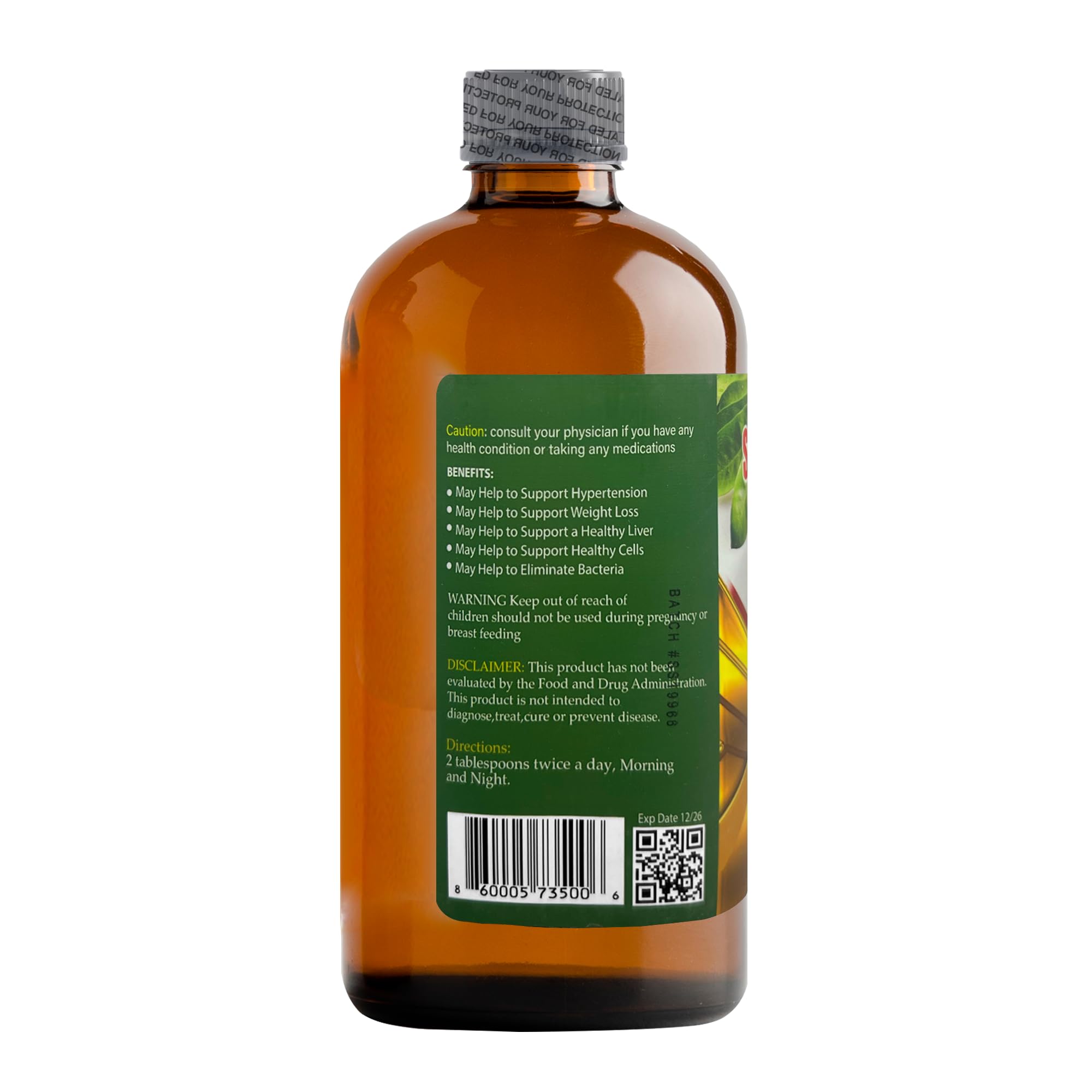 Liquid Blenz Pure Soursop Bitters, vertido suave listo para incorporar en la rutina diaria.