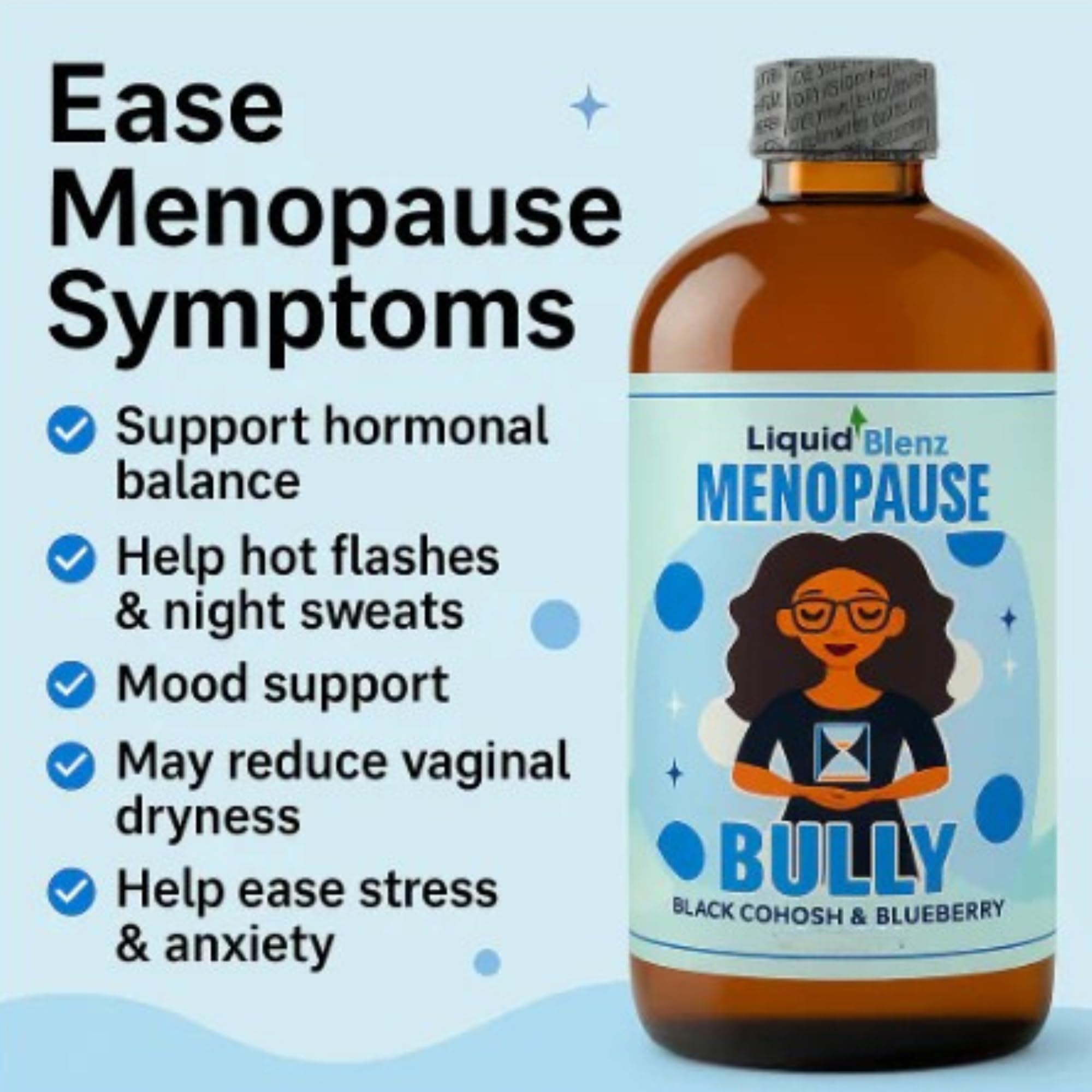 LIQUID BLENZ Menopausia Bully: toma diaria para apoyar el bienestar