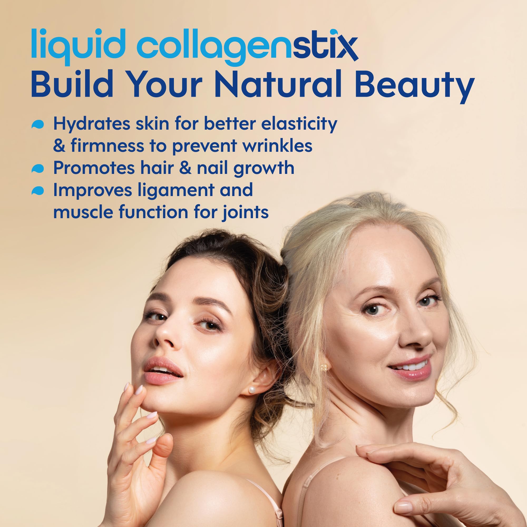 Liquid Collagen Stix, shot listo para beber, práctico para bolso o gimnasio.