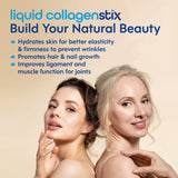 Liquid Collagen Stix, shot listo para beber, práctico para bolso o gimnasio.
