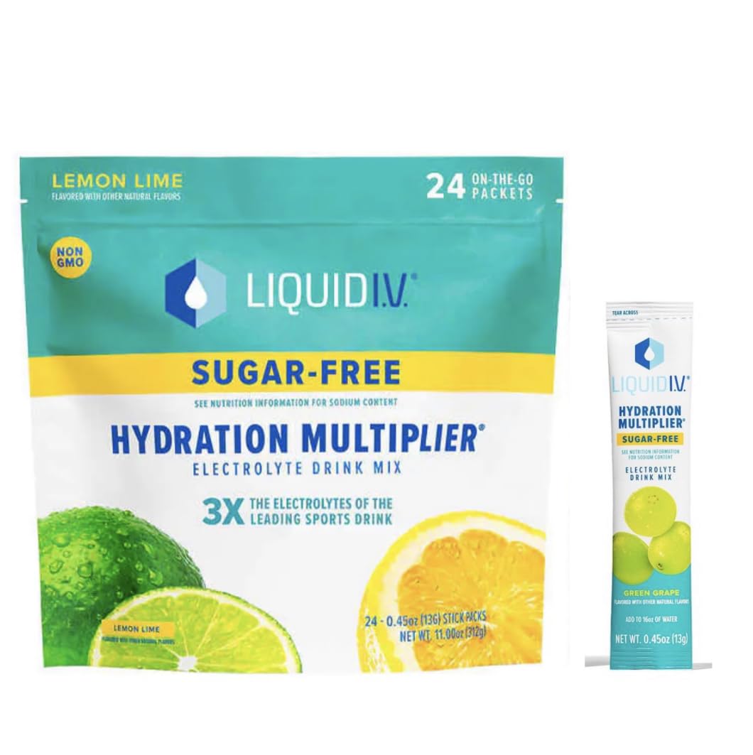 Liquid I.V. Limón Lima en paquete de una porción para hidratación rápida en movimiento