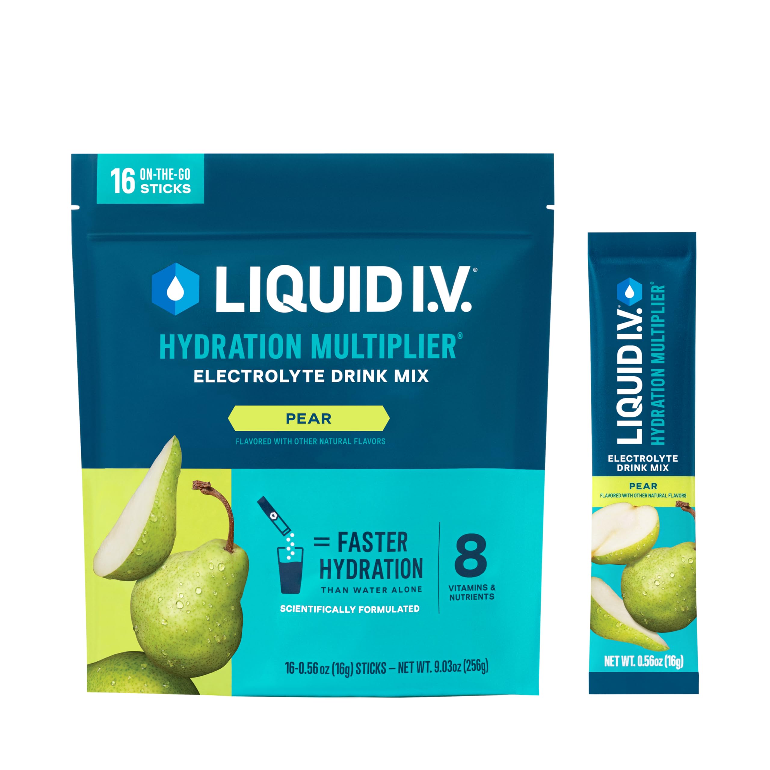 Liquid I.V. Hidratación Multiplier con sabor pera, envase listo para beber